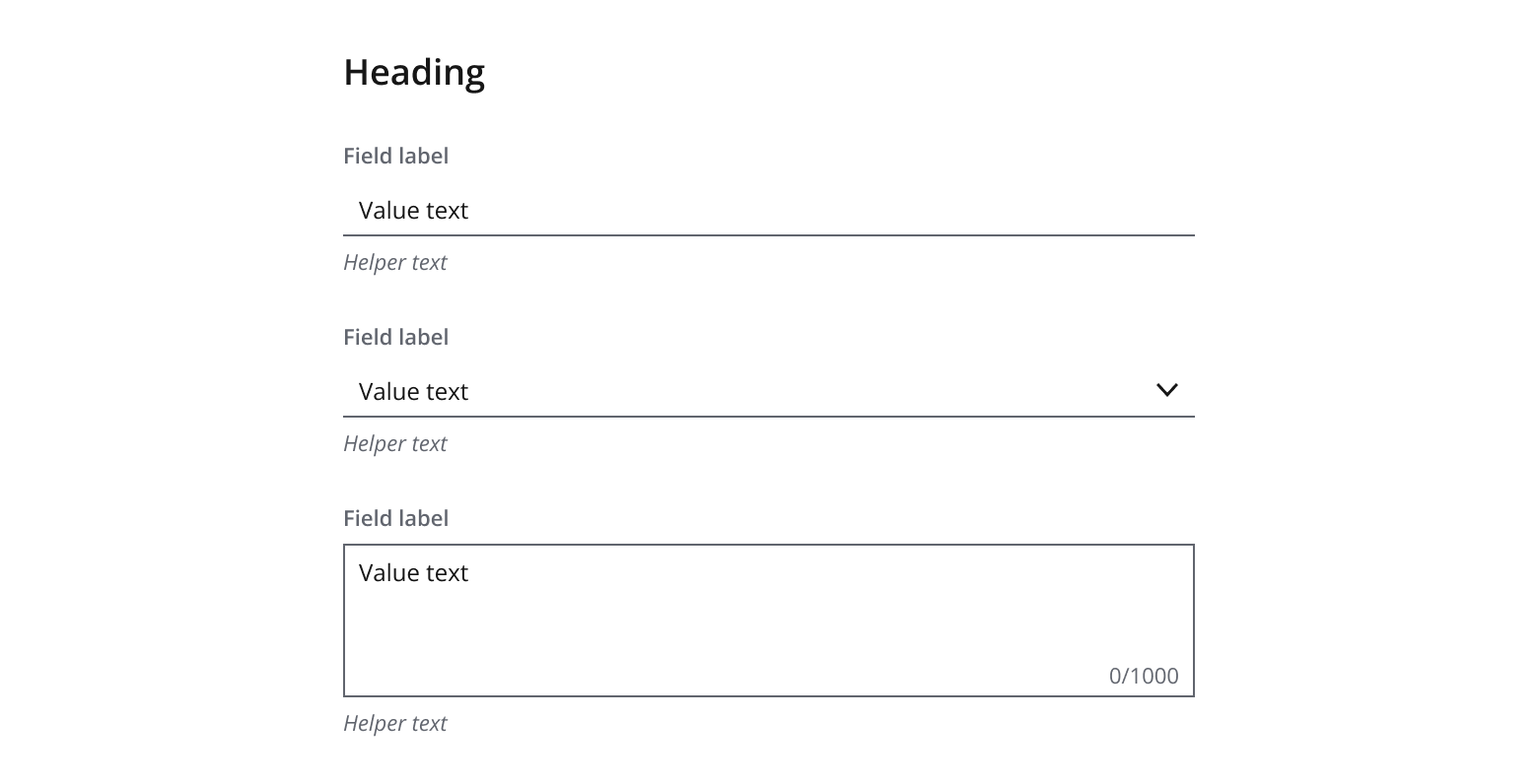 Example showing a form.